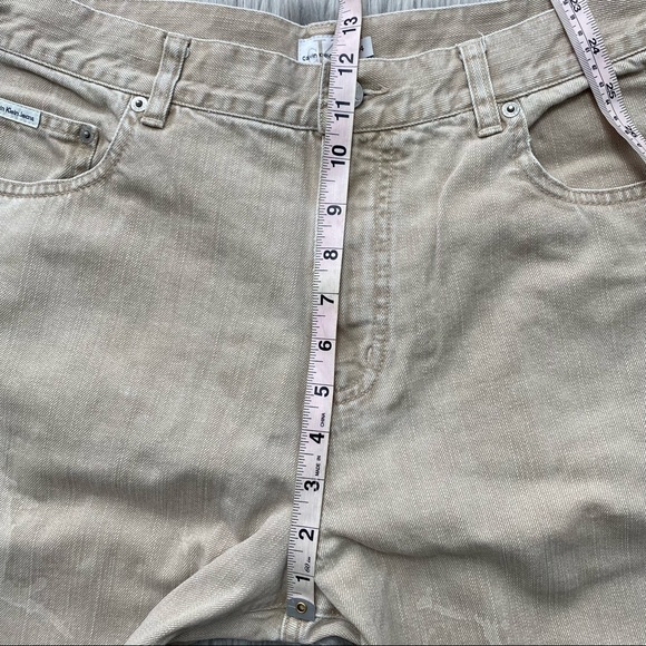 Calvin Klein VTG Beige Bleached Straight Leg Jeans Size 34 - Picture 5 of 9